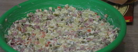 салат оливье с ветчиной. Шаг 7