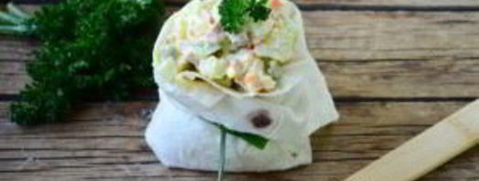 салат оливье в лаваше. Шаг 7