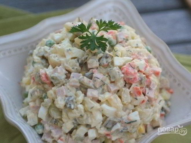 Рецепт вкусного салата оливье