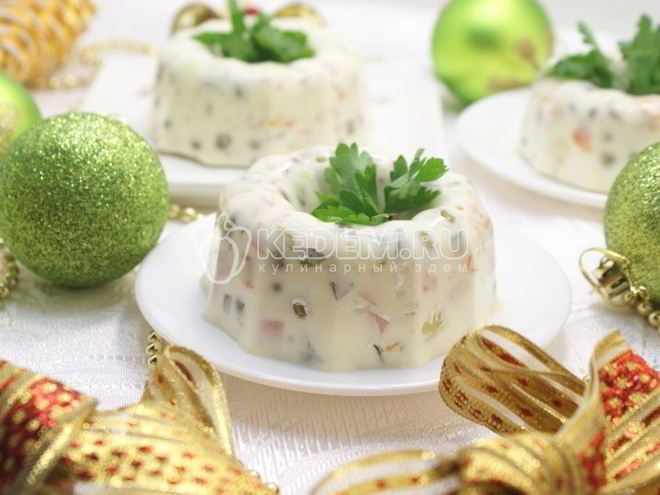 Рецепт заливного оливье