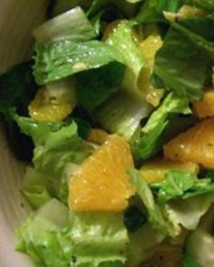 Римский зеленый салат с апельсинами