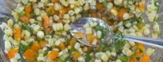 салат из кукурузы, болгарского перца и авокадо. Шаг 7