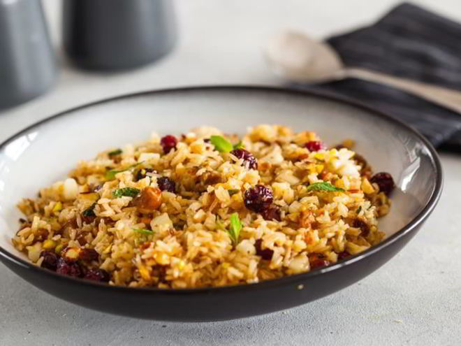 Рецепт салата из риса с фруктами и кардамоном