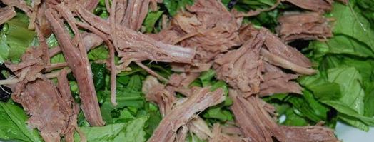 салат из телятины с тыквой, маслинами и лимоном. Шаг 6