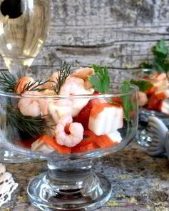 Салат-коктейль Теплое красное море