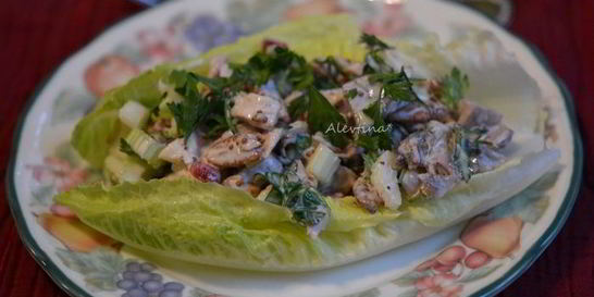 Салат куриный с гранатом