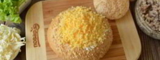 булочки, фаршированные салатом мимоза. Шаг 7