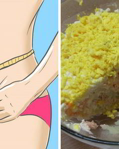 Диетический салат мимоза