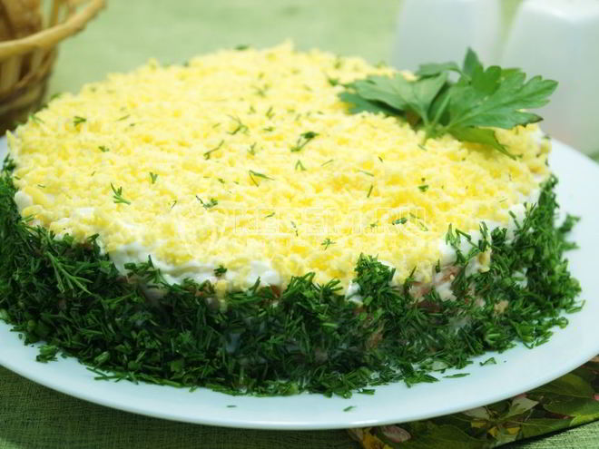 Рецепт классического салата мимоза