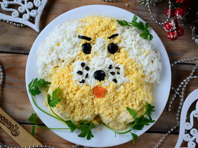 Рецепт мимозы на год собаки