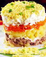 Мимоза с консервой