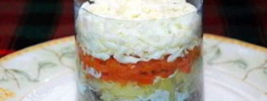 мимоза с консервой. Шаг 6