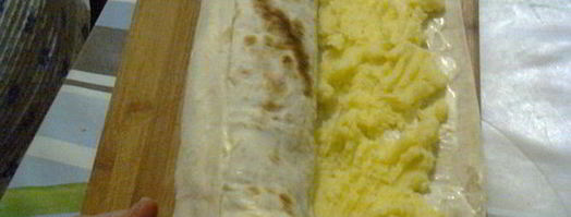 мимоза в рулете из лаваша. Шаг 12