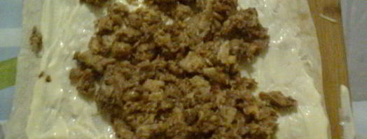 мимоза в рулете из лаваша. Шаг 9