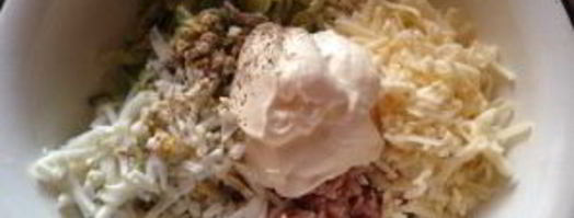 салат альтернативная мимоза. Шаг 7