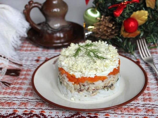 Рецепт салата мимоза классический с рисом