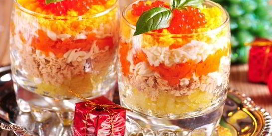 Салат Мимоза новогодний