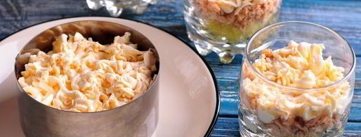 салат мимоза новогодний. Шаг 9