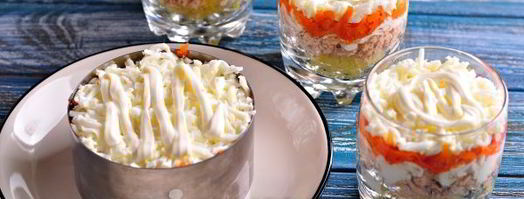 салат мимоза новогодний. Шаг 11