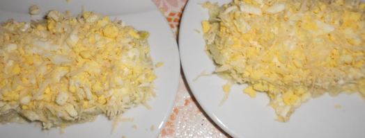 салат мимоза по-новому. Шаг 6