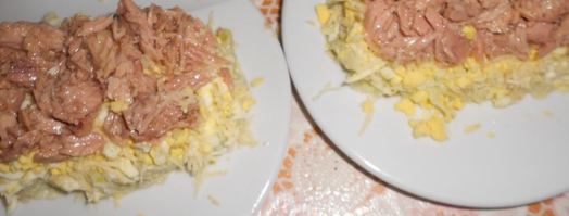 салат мимоза по-новому. Шаг 7