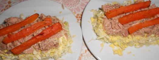 салат мимоза по-новому. Шаг 8