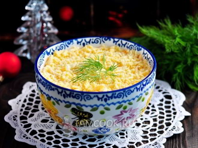 Рецепт салата мимоза с картошкой