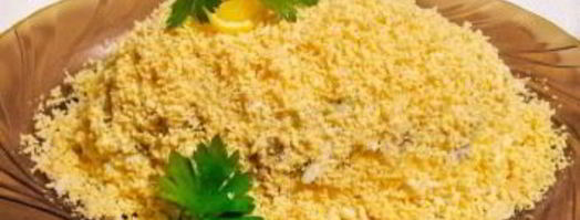 салат мимоза с консервой и сливочным маслом. Шаг 5