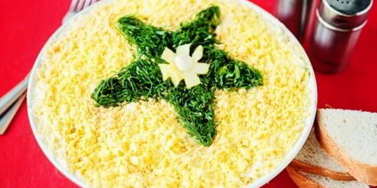 Салат Мимоза с маслом