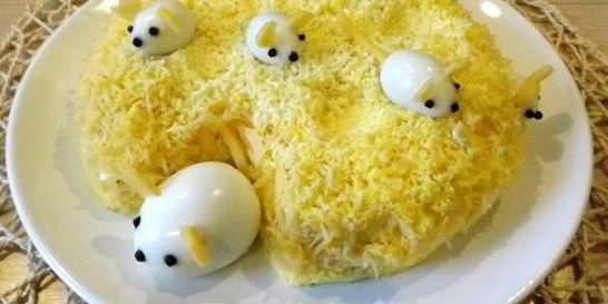 Салат Мимоза с мышками