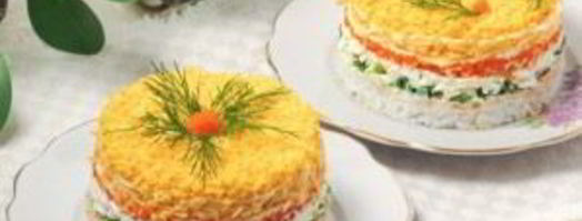 салат мимоза с рисом и сыром. Шаг 10