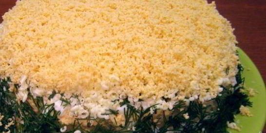 Салат Мимоза с сыром