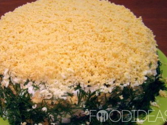 Рецепт салата мимоза с сыром