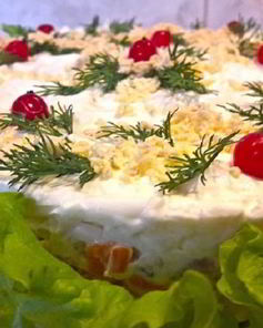 Салат Мимоза с тунцом