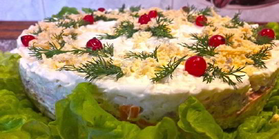 Салат Мимоза с тунцом