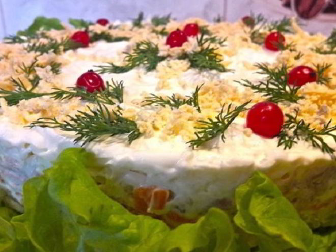 Рецепт салата мимоза с тунцом