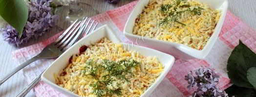 салат мимоза с яблоком. Шаг 13