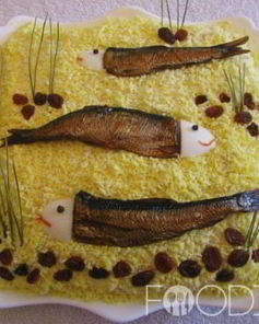 Салат Мимоза со шпротами