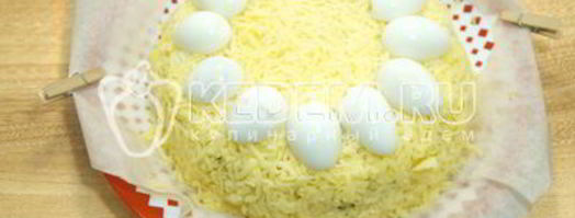 салат новогодние часы. Шаг 12