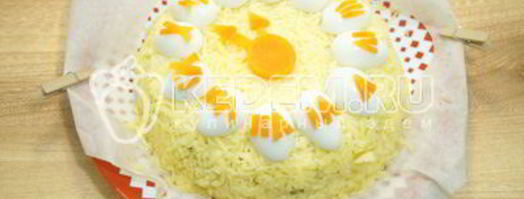 салат новогодние часы. Шаг 13