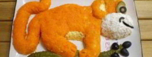 салат обезьянка с рисом и курицей. Шаг 10