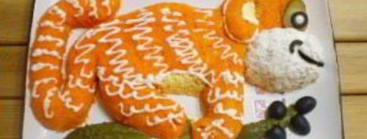 салат обезьянка с рисом и курицей. Шаг 11