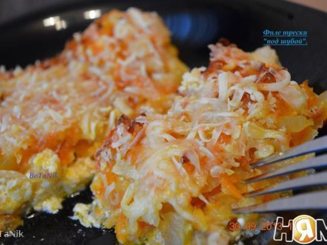 Рецепт филе трески под шубой