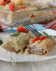 Голубцы под шубой в духовке