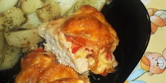 Куриная грудка под шубой в духовке