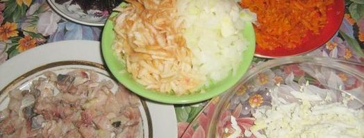 пирожные сельдь под шубой. Шаг 5