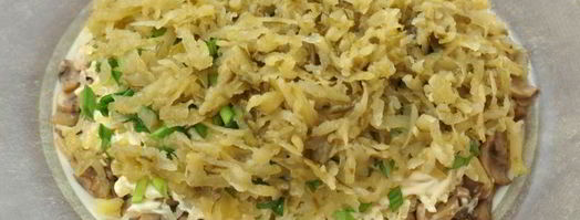 салат грибы под шубой. Шаг 4