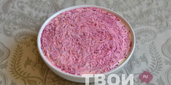 Салат Мясо под шубой