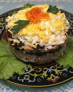 Салат Печень под шубой