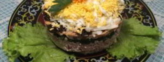 салат печень под шубой. Шаг 14